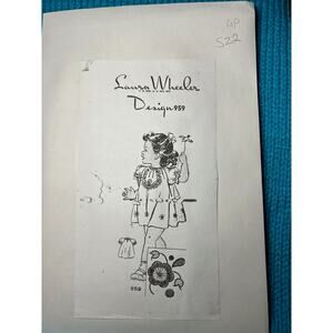 Laura Wheeler Design Pattern 959 girls dress 1940s A line puff sleeve size 2